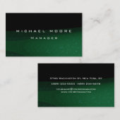 Carte de visite de gestionnaire unique Motif noir (Devant / Derrière)