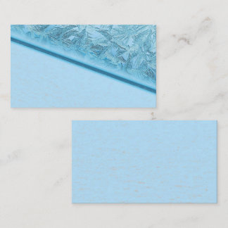Carte de visite de glace bleu