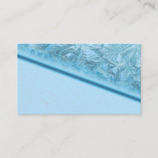 Carte de visite de glace bleu (Devant)
