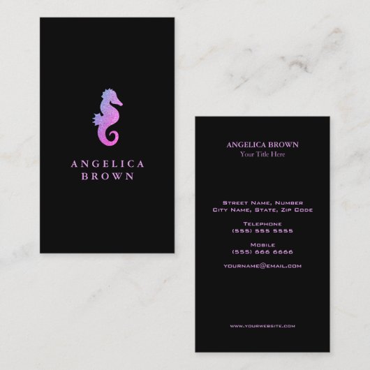 Carte de visite de Glıtter Seahorse (Devant / Derrière)