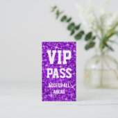 carte de visite de Glitz Purple 'VIP PASS' (Debout devant)