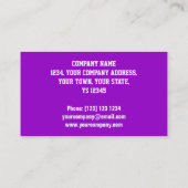 carte de visite de Glitz Purple 'VIP PASS' (Dos)