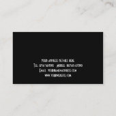 Carte de visite de globe (Dos)