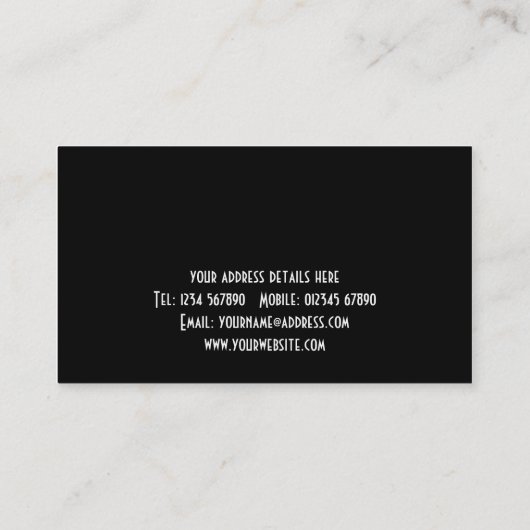 Carte de visite de globe (Dos)