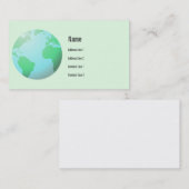Carte de visite de globe de la terre (Devant / Derrière)