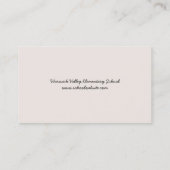 Carte de visite de globe de professeur (Dos)