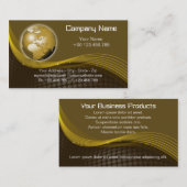 Carte de visite de globe d'or (Devant / Derrière)