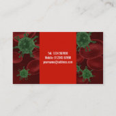 Carte de visite de globules sanguins et de (Dos)