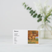 Carte de visite de golden retriever (Debout devant)