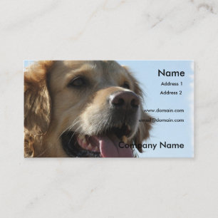 Carte de visite de golden retriever