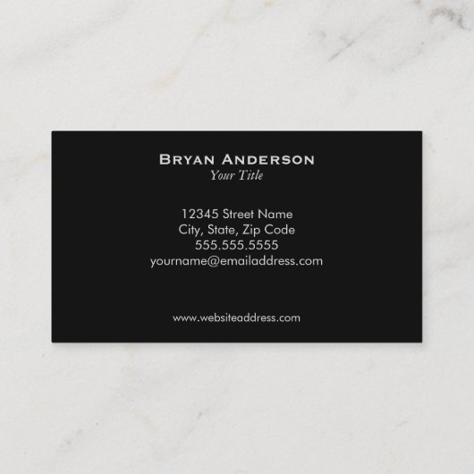 Carte de visite de golf (Dos)