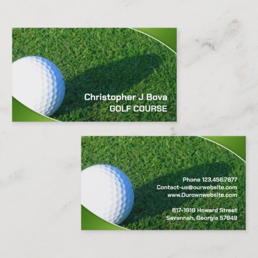 Carte de visite de golf (Devant / Derrière)