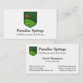 Carte de visite de golf (Devant / Derrière)