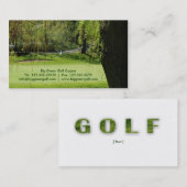 Carte de visite de golf (Devant / Derrière)