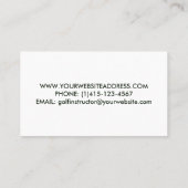 CARTE DE VISITE DE GOLF, CARTE DE VISITE (Dos)