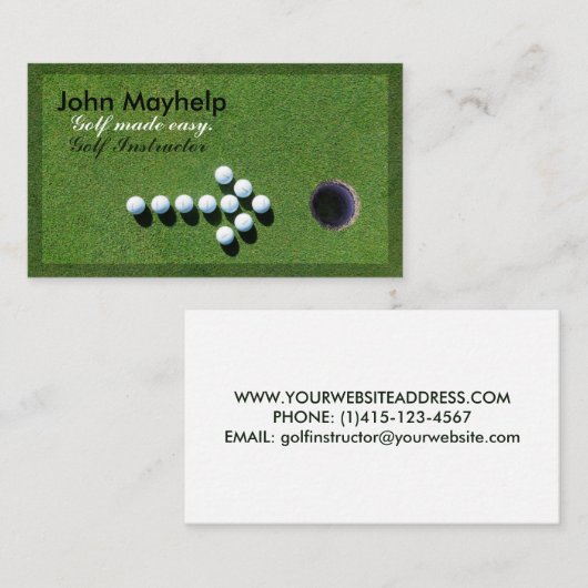 CARTE DE VISITE DE GOLF, CARTE DE VISITE (Devant / Derrière)