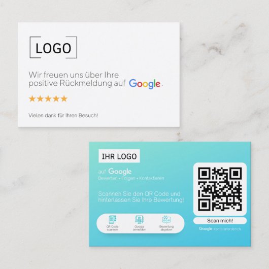 Carte de visite de Google (Devant / Derrière)