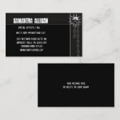 Carte de visite de goth industriel crâne chaîné (Devant / Derrière)