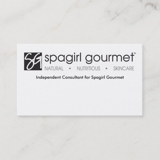Carte de visite de gourmet de Spagirl (Devant)