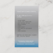 Carte de visite de gouttelettes de service de (Dos)