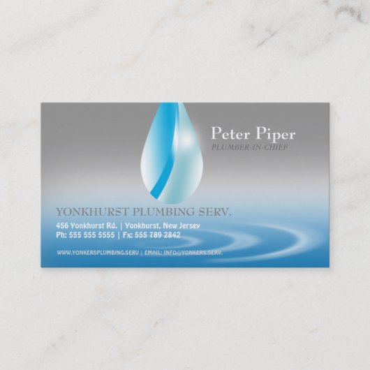 Carte de visite de gouttelettes de service de (Devant)