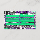 Carte de visite de graffiti urbain (Dos)