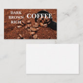 Carte de visite de grains de café torréfiés (Devant / Derrière)