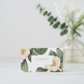 Carte de visite de grandes fleurs tropicales (Debout devant)