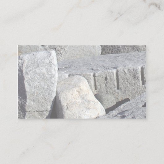 Carte de visite de granit (Dos)