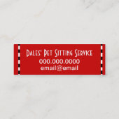 Carte de visite de graphique d'os de chien (Dos)