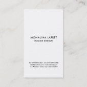 Carte de visite de graphisme pour le corps humain  (Dos)