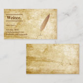 Carte de visite de graveur papier et Quill Writer (Devant / Derrière)
