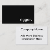 Carte de visite de gréeur (Devant / Derrière)