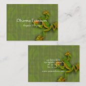 Carte de visite de grenouille verte (Devant / Derrière)