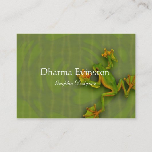 Carte de visite de grenouille verte (Devant)