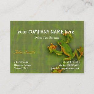 Carte de visite de grenouille verte