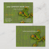Carte de visite de grenouille verte (Devant / Derrière)