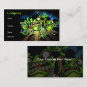 carte de visite de grenouilles de zombi (Devant / Derrière)