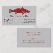 Carte de visite de gril de rougets communs (Devant / Derrière)