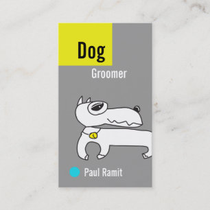Carte de visite de gris de Groomer de chien