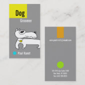 Carte de visite de gris de Groomer de chien (Devant / Derrière)