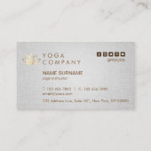 Carte de visite de gris d'instructeur de yoga de (Dos)