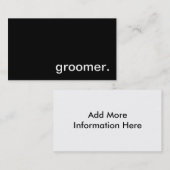 Carte de visite de Groomer (Devant / Derrière)