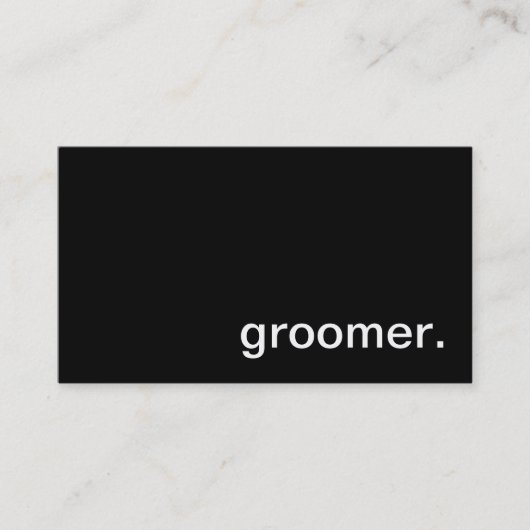 Carte de visite de Groomer (Devant)