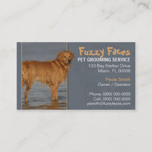 Carte de visite de Groomer d'animal familier