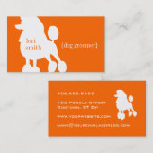 Carte de visite de Groomer de chien de caniche (Devant / Derrière)