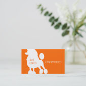 Carte de visite de Groomer de chien de caniche (Debout devant)