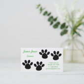 Carte de visite de Groomer de chien d'empreintes (Debout devant)