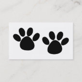 Carte de visite de Groomer de chien d'empreintes (Dos)