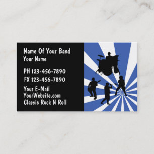 Carte de visite de groupe de rock